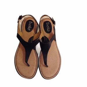 Bolo Brown Thong Sandals Size 9